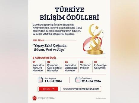 ‘Türkiye Bilişim Ödülleri 2026’ başvuruları başladı! 5 kategoride ödül verilecek