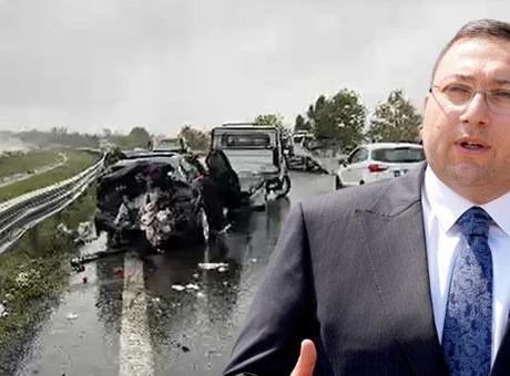 Anadolu Otoyolu’nda zincirleme kaza: Üsküdar Belediye Başkan Vekili Dündar Ziya Gültekin kaza geçirdi!
