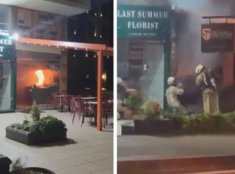 Etiler’de gaz kaçağı nedeniyle restoran yandı