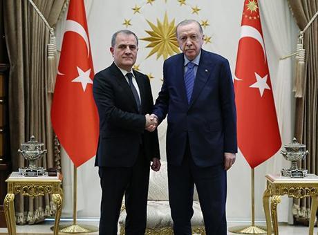 Cumhurbaşkanı Erdoğan, Azerbaycan Dışişleri Bakanı Bayramov’u kabul etti
