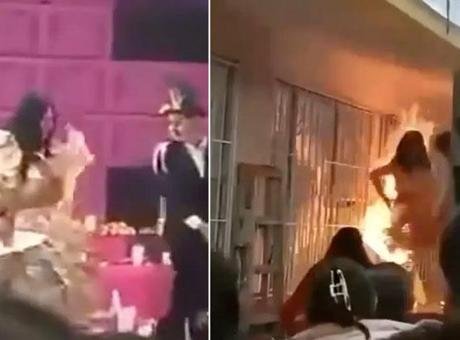 Lise öğrencisinin kabus anları: Herkesin gözü önünde alev aldı!