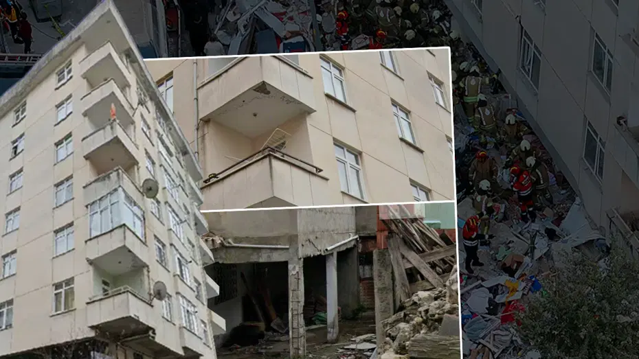 Maltepe’deki binanın çökmeden önceki son hali dikkat çekti: Kolonları mı kesildi?