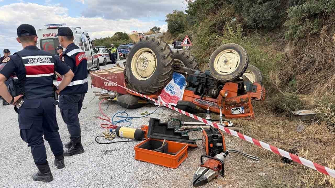 İzmir’de traktör devrildi: Sürücü öldü, eşi yaralandı