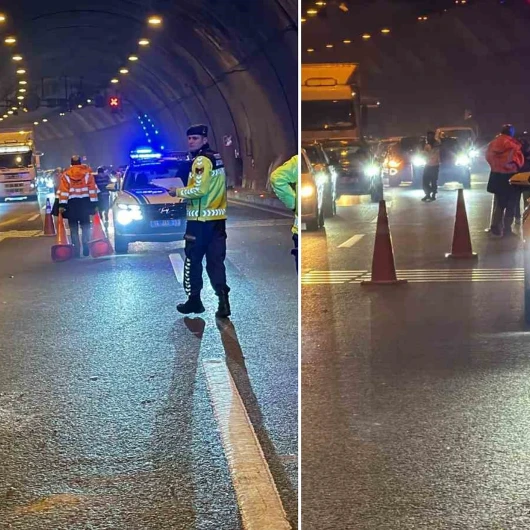 Bolu Dağı Tüneli’nde tırın çarpıp kaçtığı kazanın görüntüleri ortaya çıktı